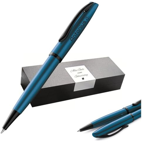 Pelikan Jazz® Noble Elegance K36 Kugelschreiber mit Gravur Geschenk - einzigartige Stifte mit Namen - personalisierte Geschenke - Kugelschreiber personalisiert (Aquamarin)