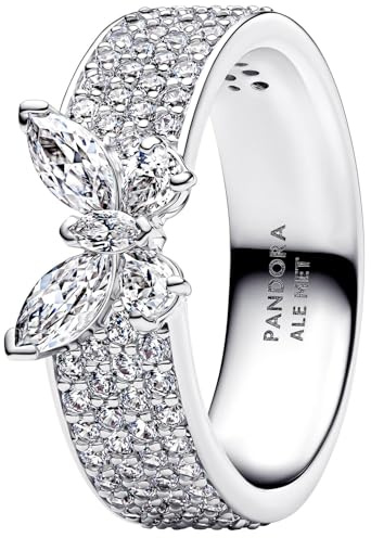 PANDORA Damen-Ring Funkelnder Schmetterling breit Silber 194270C01