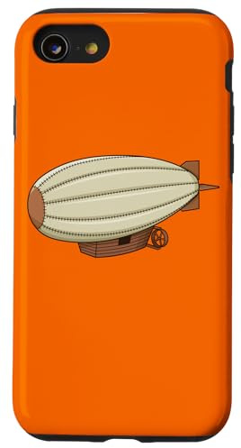 Dirigeable rétro Vintage avec pièces en Bois Coque pour iPhone SE (2020) / 7/8