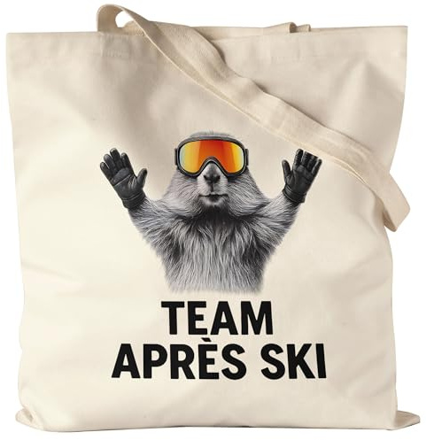 Hey!Print Lustiges Team Après Ski Tragetasche Murmeltier Mit Skibrille Winter Party Geschenk Für Skifahrer Männer Und Frauen