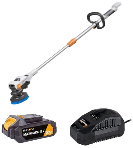 Batavia 18V Twin Brush Compact Akku-Reinigungsbürste Teleskopierbar