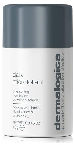 Dermalogica Daily Microfoliant - Gentle Face Exfoliator Scrub Powder with Salicylic Acid, Rice Enzymes and Papain - Achieve Brighter, Smoother Skin Every Day - 13g
