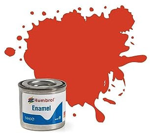 Humbrol AA1897 14ml No. 1 Tinlet Enamel Paint 174 (Signal Red Satin)