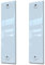 2er SET Gurtwicklerblende geschlossen Lochabstand 160mm Blende für Gurt, Abdeckplatte Farbe Weiß, ALU