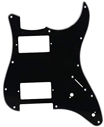 Schlagbrett für HH 2 Humbucker, 3-lagig, 11 Löcher, ABS, Schwarz
