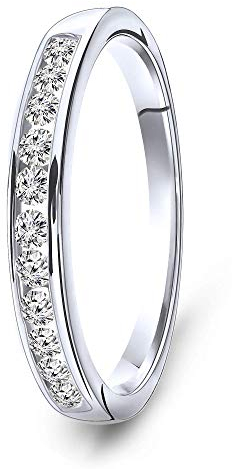 MIORE Ring Damen 0.33 Ct Diamant Ewigkeitsring aus Weißgold 14 Karat / 585 Gold, Schmuck mit Diamanten Brillanten