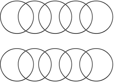 sourcing map 10 st. O-ringar nitrilgummi 75 mm – 112 mm innerdiam. 2,65 mm bred tätning 109 mm x 114,3 mm x 2,65 mm