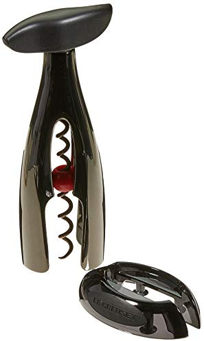 Le Creuset Wine Accessories, GS300 TMGS, Metallic schwarz, LC Orange Pack, 19 cm, 49809000060002