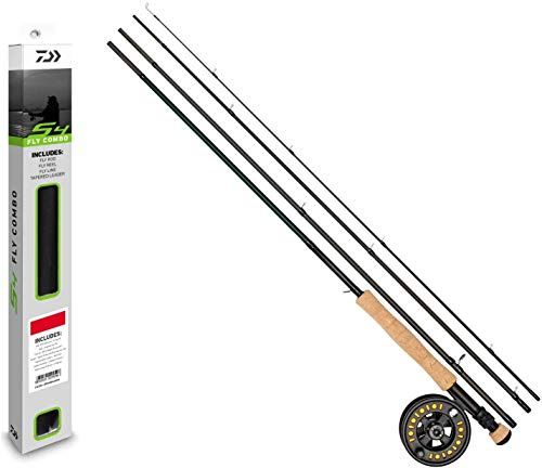 Daiwa S4 Fliegenfischen Combo – Angelrute / Rolle / Tube – geladen mit Schnur – alle Modelle