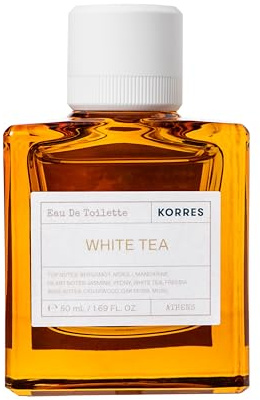 KORRES White Tea Eau de Toilette für Sie, Damenduft mit weißem Tee, Zitrusfrüchten, Pfingstrose, frisch-blumig, mit 90% natürlichen Inhalt, vegan, 50 ml