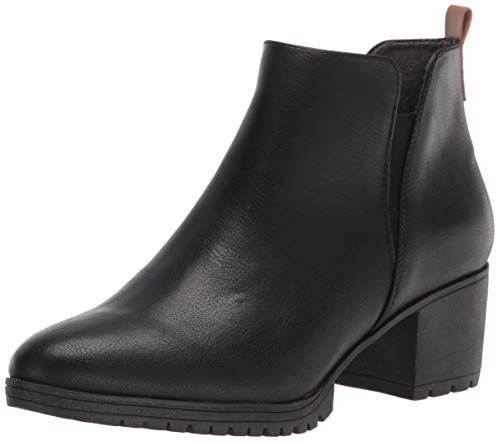 Dr. Scholl's Shoes womens London Ankle Boot, Black Smooth, 8.5 US
