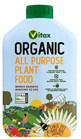 Vitax Organic All Purpose Plant Food - Concentrated organic, plant-based feed for all around the garden. 1 Litre - Makes 200 Litres of feed.