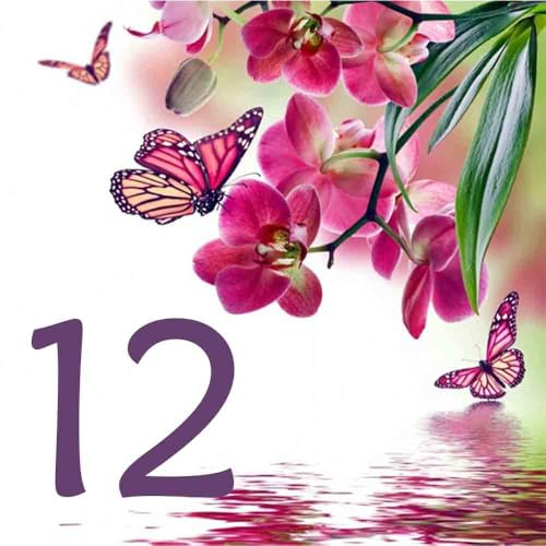 Numéro de maison en faïence avec numéro personnalisable au choix – 20x20cm