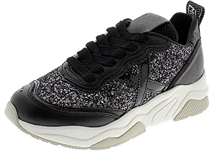 Munich Scarpe Wave 79 Nero Lucido per Donna, Nero e Bianco, 37 EU