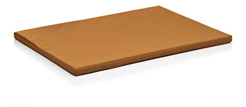 Juelle Orthopädisches Hundebett aus Kunstleder, Orthopädische Matratze für Mittelgroße Hunde, Bett Abnehmbar, Schmutzabweisend, Boris M-XL (90x70 cm, Sonnenbeige)