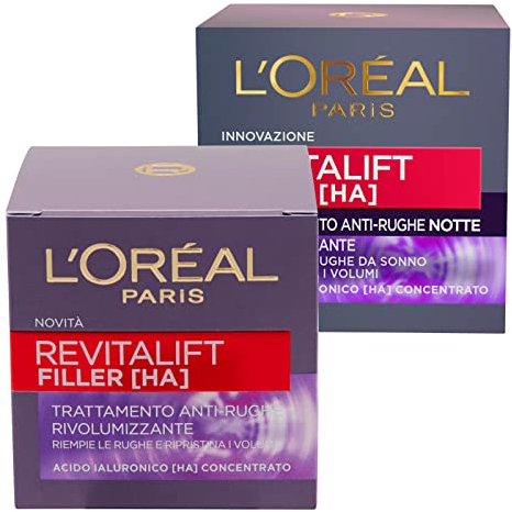 L'Oréal Paris Revitalift Filler Trattamento Antirughe Notte e Giorno con Acido Ialuronico