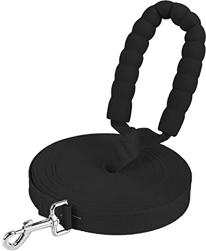VENUSDALI Schleppleine für Hunde，Lange Nylon Hunde Schleppleine mit Handschlaufe zum Ausführen，Trainingsleine mit D-Karabiner und Griffpolster für Große bis Kleine Hunde 30M