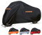 Housse de Protection pour Moto imperméable Couverture Imperméable en Oxford Tissu Bâche Moto pour Extérieur Housse de Moto avec 3 Bandes réfléchissantes pour Motos Scooters - 245X105X125CM (Noir)