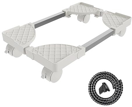 Hovadova Computer Tower Stand, Adjustable Mobile CPU Stand Fits Most PC Tower, Desktop CPU Holder with 4 Rolling Caster Wheels, PC Floor Cart Riser Gaming Desk Accessories