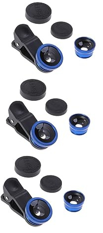 OSALADI 3stücke Smartphone Kameraobjektiv Fischaugen Weitwinkel Und Makro-linse Blau Tragbares Clip Design Für x Hochwertige - Wasser Und Ölbeständig Einfache Montage