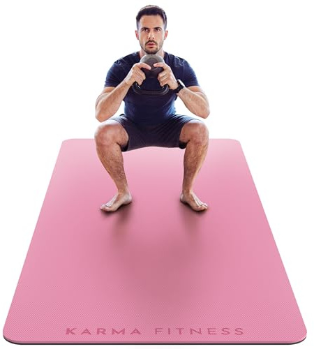 Large Exercise Mat - Extra Wide & Extra Thick Yoga Mat for Men & Women (183cm x 80cm x 10mm) - TPE Fitness Non Slip Gym Mat for Home HIIT Workouts, Pilates, Gymnastics