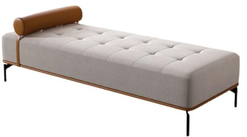 guiling-1986 Sitzbank für Schlafzimmer Moderne Eingangsbank mit Stoffpolsterung, Esszimmerbank, Schlafzimmer-Nacht-/Wohnzimmerbank mit Polsterbank Bettbank(120 * 50 * 43cm)