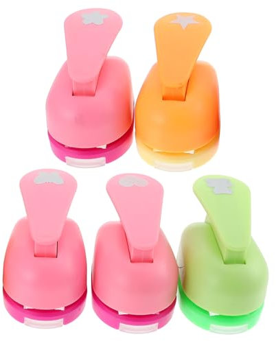 ULDIGI Multifunktionsstanzer 5-teiliges Locher-set Für Den Haushalt Locher Für Jungen Und Mädchen Zum Basteln Einfach Zu Bedienen Sicher Für Kinder Zufällige Farbe