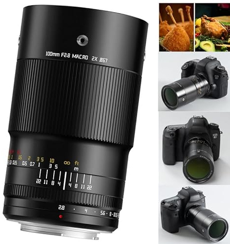 TTARTISAN Objectif macro 2X plein format 100 mm F2.8 pour appareils photo EOS EF Mount EOS-1D X Mark III, EOS 5D Mark IV, EOS 6D Mark IV, etc.