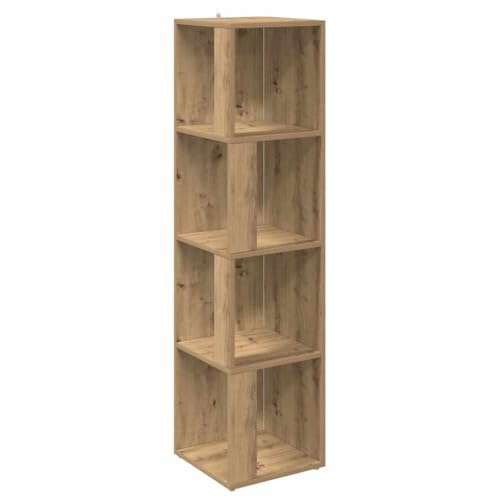vidaXL Eckregal Artisan-Eiche 33x33x132 cm Holzwerkstoff