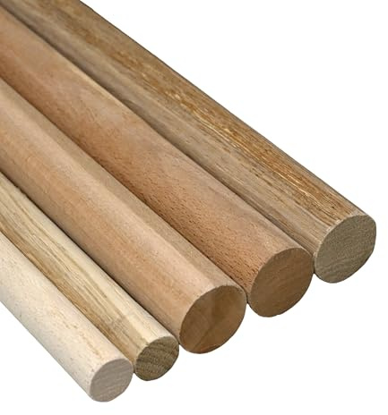 Rundstab Rundstäbe Eiche Esche Buche Ø22 mm bis 60 mm (1m -1,19 m Länge) (Holzart: Eiche, 100 cm, Durchmesser: 50 mm)