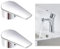 2 Pezzi Rubinetto Maniglia 40 mm, Maniglia per Rubinetti con Pulsante Caldo Freddo Maniglia a Leva per Rubinetto Cucina e Bagno Facile Installazione e Regolazione della Temperatura, Argento
