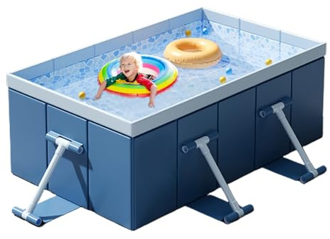 Foldable Dog Pool, Outdoor Dog Bath, Children's Paddling Pool, Garden, Portable Dog Pool, Dog Pool for Small Dogs and Puppies, Non-Slip Kiddie Pool, Robust Hard Shell Construction
