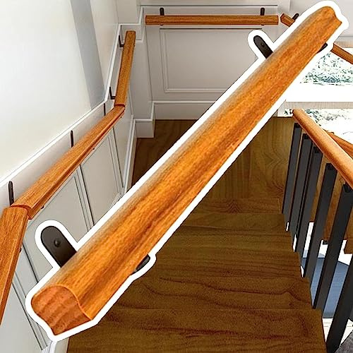 Métal il pour escaliers intérieur/extérieur, balustrade latérale, poteau de balustrade pour balcon/véranda, support d'escalier en bois, kits (taille : main murale)