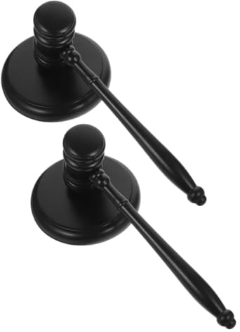 Gatuida Martello Giudice in Legno di Faggio con Base Martelletto da Tribunale Resistente e Manico Confortevole per Vendite all'Asta e Udienze Legali Design Vintage e Durevole