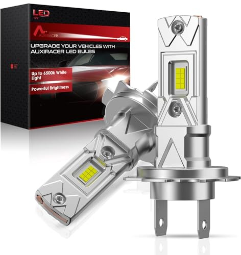 H7 LED, 18000LM 6500K Lumière Blanche, Ampoule LED H7 Phares Voiture Automobile Format Mini 1:1, 50000+ Heures de Durée de Vie, 9-24V Plug and Play, 2 Pièces