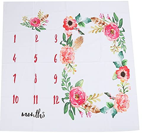 petjoyful Bebé Mensual Hito Paño Tabla de Crecimiento Infantil Paño Foto Accesorios para Recién Nacido