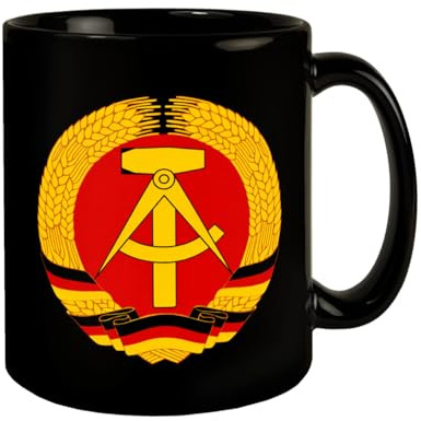 DDR Staatswappen Tasse für Ostalgie Fans KaffeeTasse mit nostalgischem Look - ideales Bürogeschenk