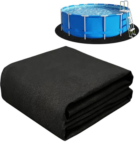 Piashow Poolunterlage Rund Bodenmatte Poolmatten, Pool Unterlage Outdoor, Bodenplane Vorgeschnittene für Aufstellpools & Whirlpools, Nahtlos, Robust, Einfach zu Verlegen (370CM)
