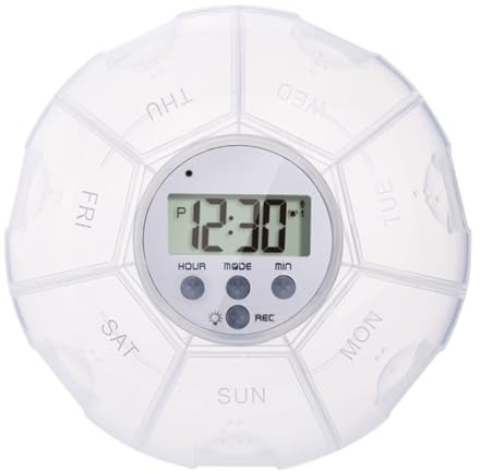 Smart Pillerdispenser Portabel timer med larm och LED- | Pillerorganiserare För Hemmabruk, Daglig Användning, I Studion, På Resor, Äldreboende, Sjukhus, Hälsoprodukter,