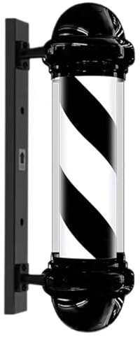Poste De Barbería Giratorio E Iluminado, Peluquería Light Con Luces LED Poste Barbero Para Exteriores Impermeable Barber Barbero Barra Para Peluquería, Barbería Y Salón De Belleza A,50cm