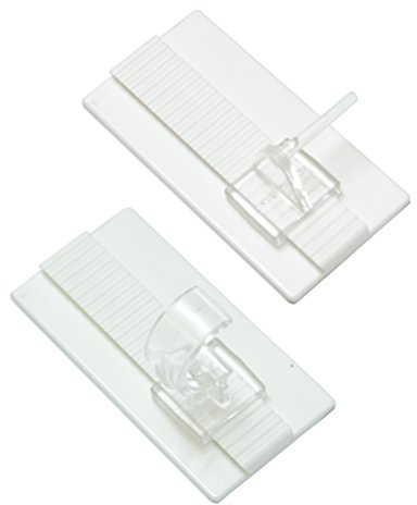 Gardinia 30565 Klebehaken Universal für Vitrage- und Cafehausstangen