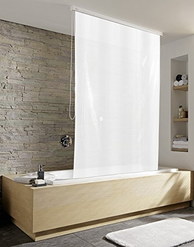 KLEINE WOLKE Duschrollo incl.Alu-Kassette Uni-Weiss 134x240 cm