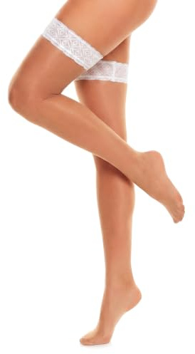 GLAMORY Allure 20 hold-up stockings-white/make up-48-50 (XL)