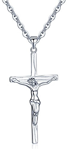 Unendlich U Eleganter Anhänger Halskette Jesus Kreuz Klassisch 925 Silber Damen Herren Pärchen Halskette (2 Stück)