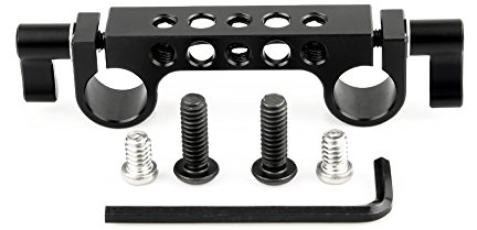 NICEYRIG 15mm Rod Clamp,15mm Rod Clamp Adapter with 1/4-20 Standard Thread for Camera Shoulder Rig/Cage/DSLR Camera Rig