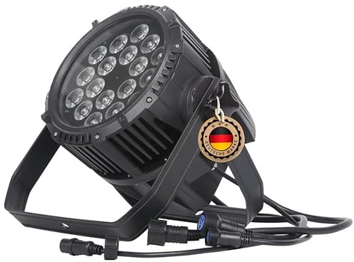 ETEC Professional LED Outdoor Scheinwerfer E18 18x10 Watt RGBW DMX IP65 Veranstaltung Bühnenbeleuchtung Party Disco Show DJ Event Farbmischung Wetterfest