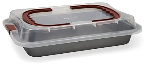 Quid SWEET GREY - Molde Tarta de Acero Con Tapa 36X23X4,5Cm