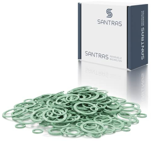 SANTRAS® Flachdichtungen 3/4 Zoll (10 Stück) – Donit Tesnit® BA-50 Faser Dichtungen für Wasser, Gas, Heizung, Solar & Garten | Sanitär Dichtung 3/4