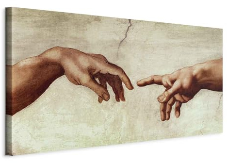 B&D XXL - Leinwandbild Abstrakt Hände Hands, 120x60 cm, 1-teilig, modern | Hochwertige Leinwand, sofort aufhängbar, ideal fürs Wohn- oder Schlafzimmer, wasserfest und lichtecht, langlebig, stilvoll