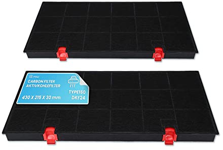 DL-pro 2 x Kohlefilter Typ150 DKF24 für AEG Electrolux 9029793669 Whirlpool 484000008580 Bosch 00460450 Dunstabzugshaube